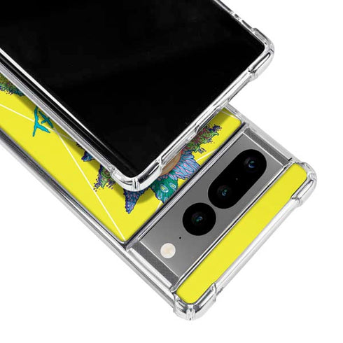 Adult Swim Rick and Morty Rick and Morty Portal Eyes Google Pixel 7 Pro Clear Case